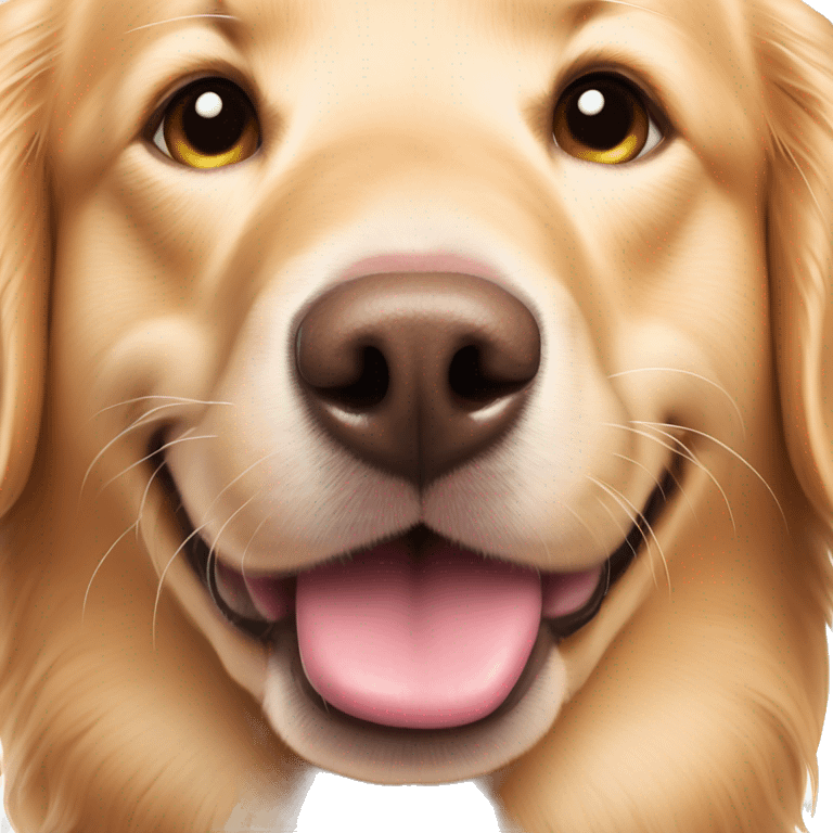 Golden retriever with pig nose emoji