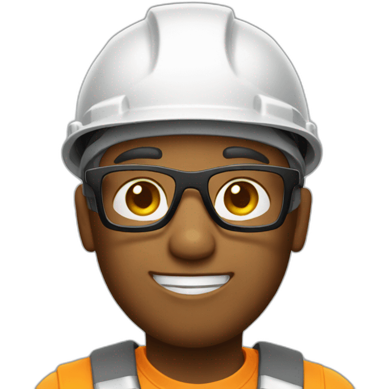 construction worker with glasses emoji