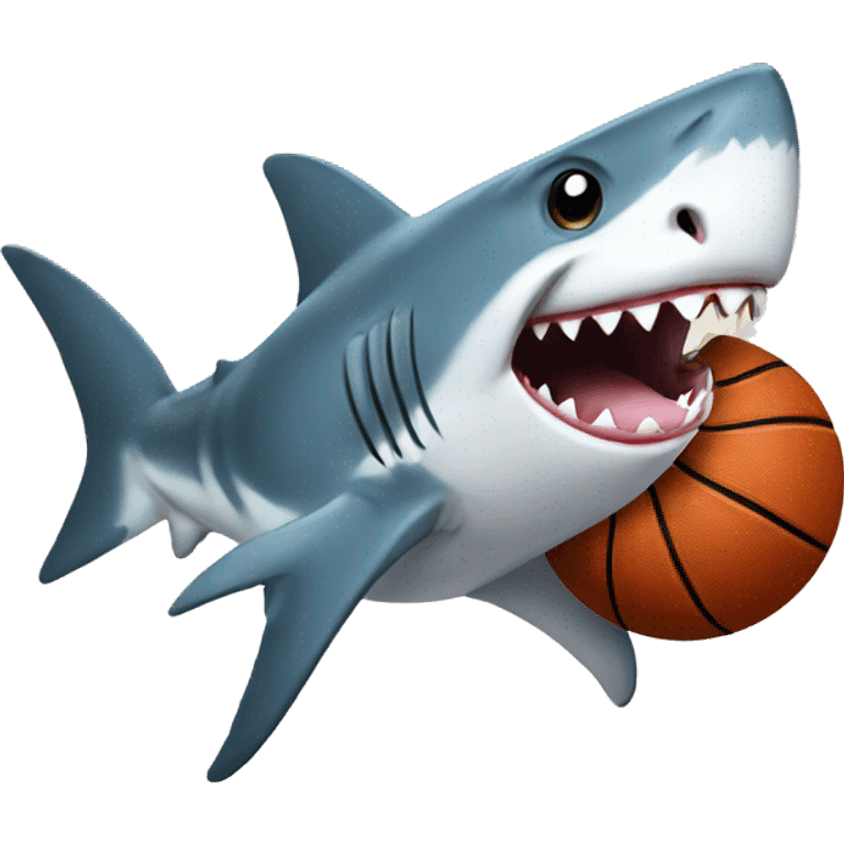 shark with basketball ball emoji