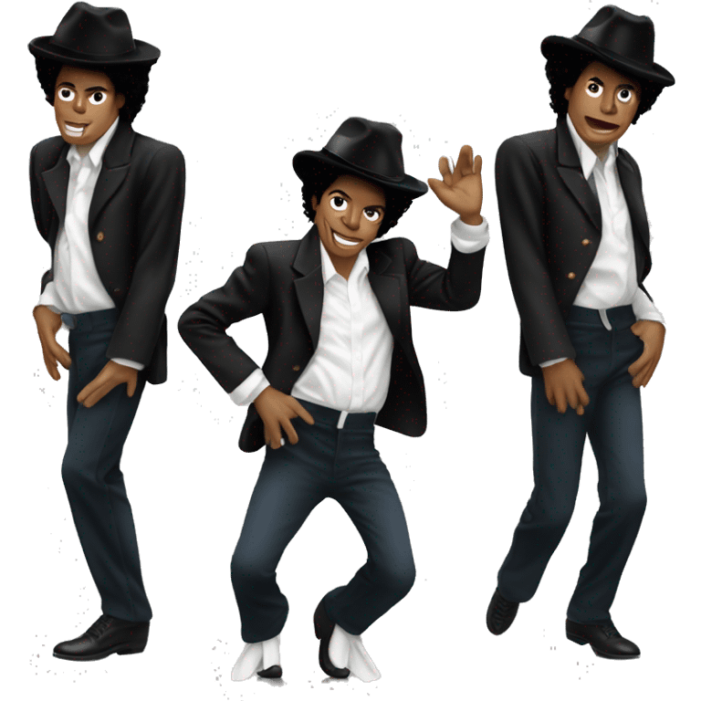 Michael Jackson doing the heehee move emoji