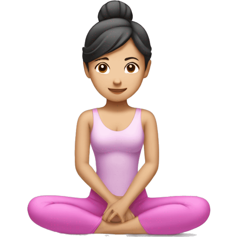 Pilates princess Asian girl  emoji