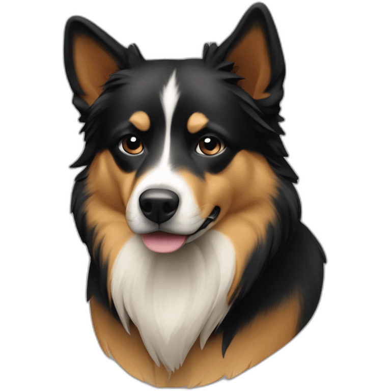 Black and tan dog lapponian herder emoji