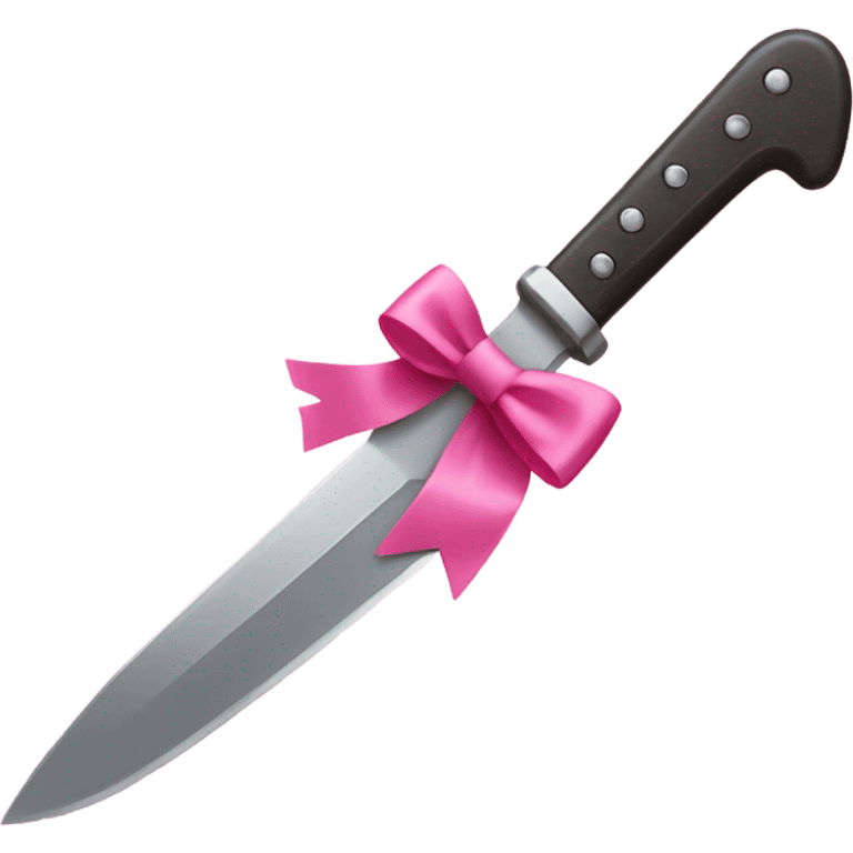 Pink bow knife  emoji