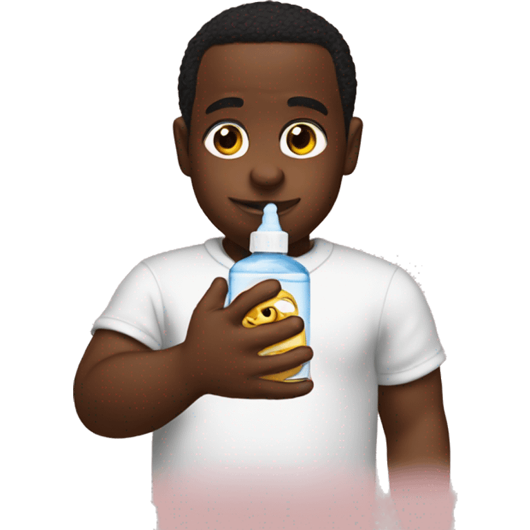 Diddy holding baby oil emoji