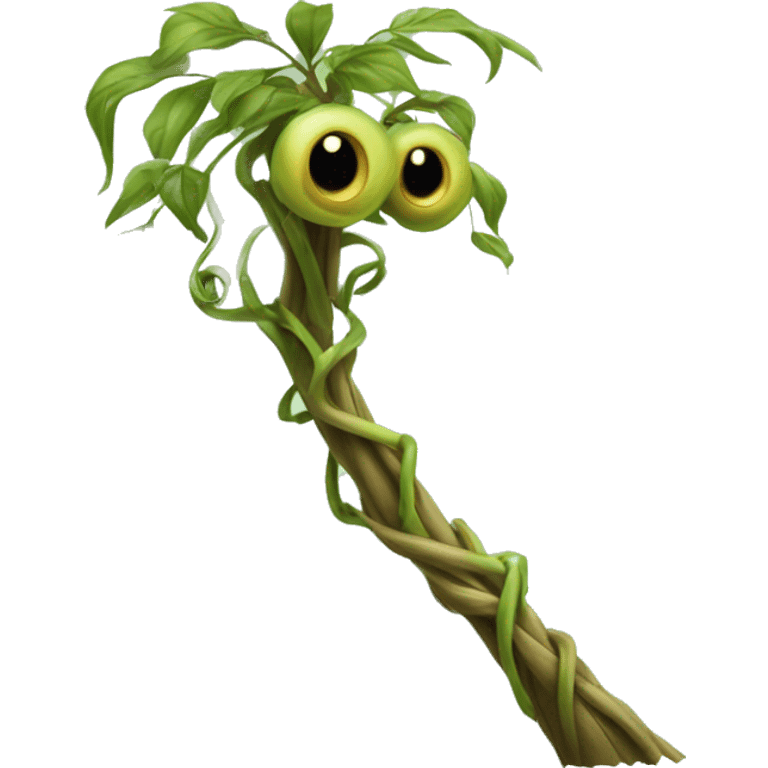 bowtruckle: Small, tree-guardian creatures resembling sticks with eyes, known for their attachment to particular trees and wood. emoji