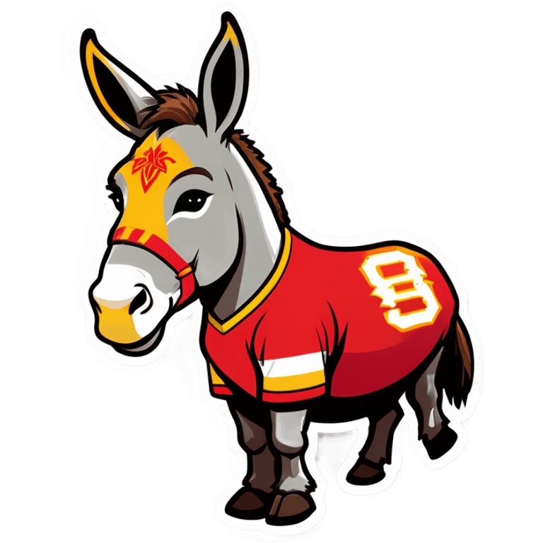 Donkey in Chiefs Jersey  emoji