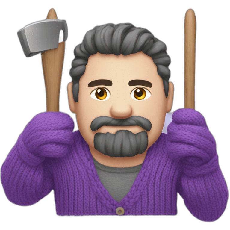 tools knitting violet sweater emoji