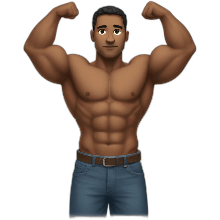 man strong torso emoji