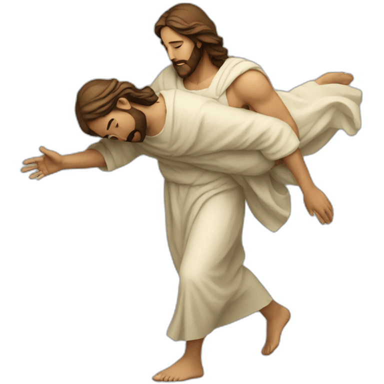 Jesus carrying man emoji