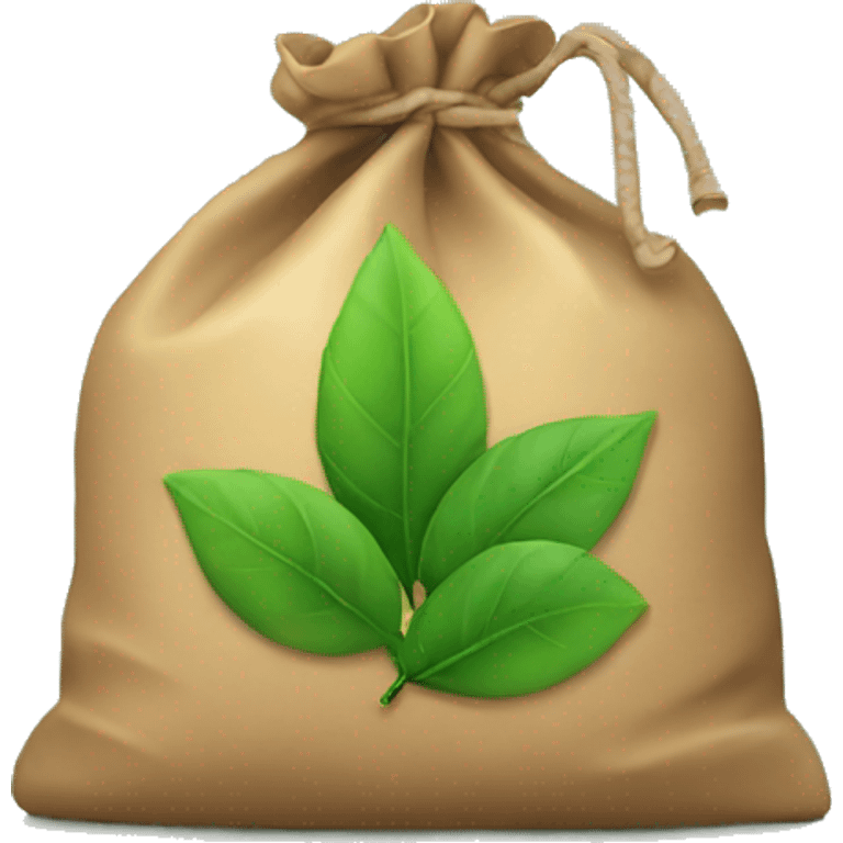 Bags of green leafs emoji