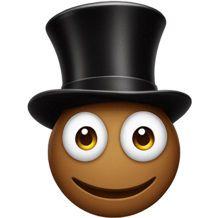 Poop with a top hat  emoji