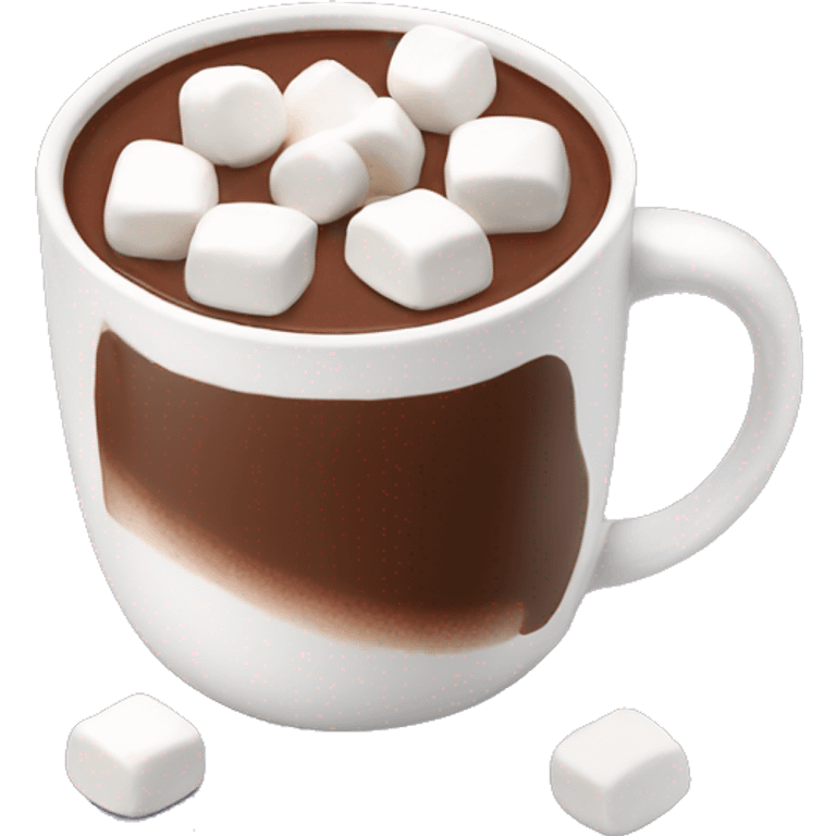 Mug of hot chocolate with marshmallows  emoji