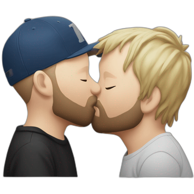 Fred Durst kissing Johnathan Davis emoji