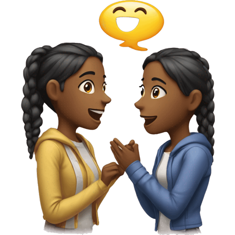 two girls gossiping  emoji