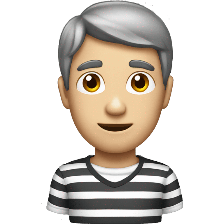 classic emoji style prisoner striped shirt emoji