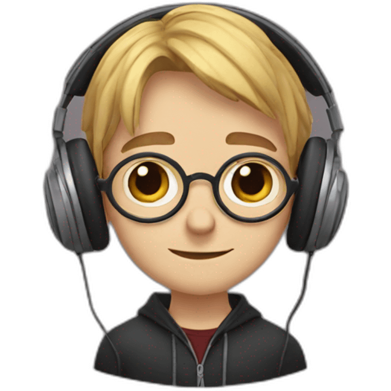 harry potter on headphones emoji