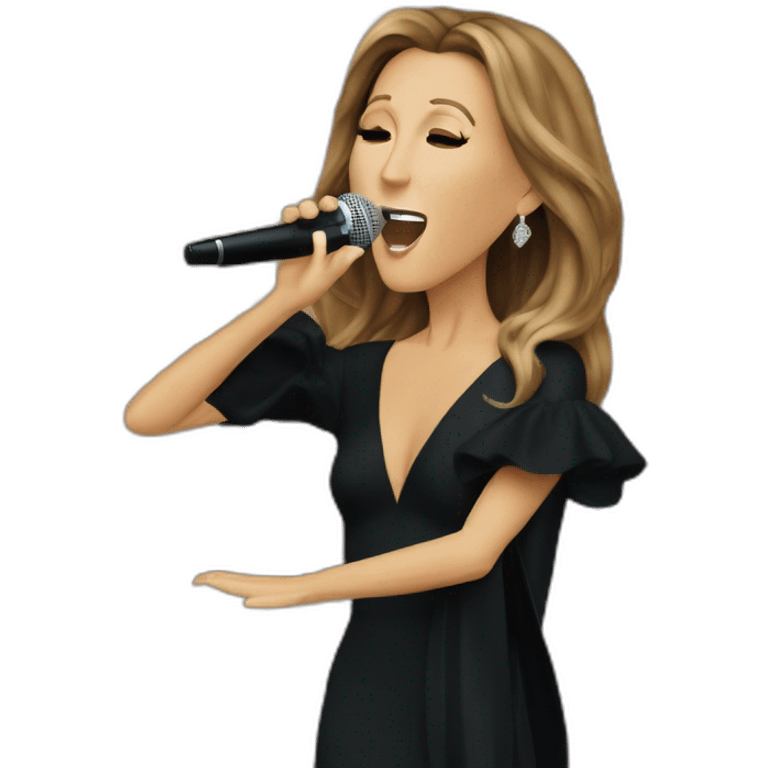 Celine Dion cantando emoji