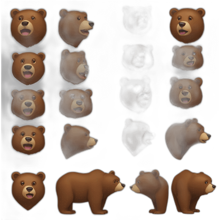 a brown bear is streaming emoji