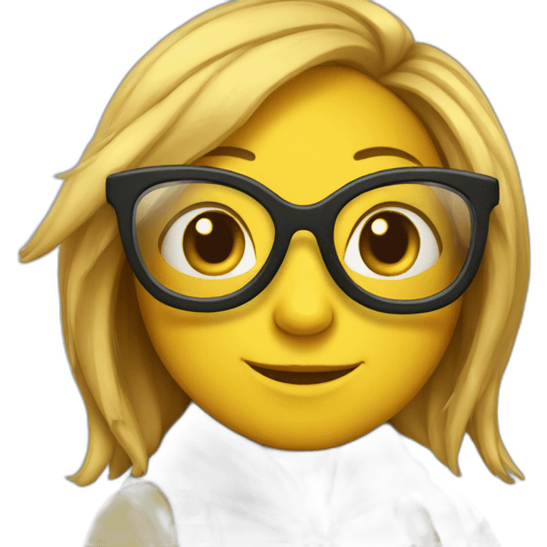 female bee with glasses   emoji