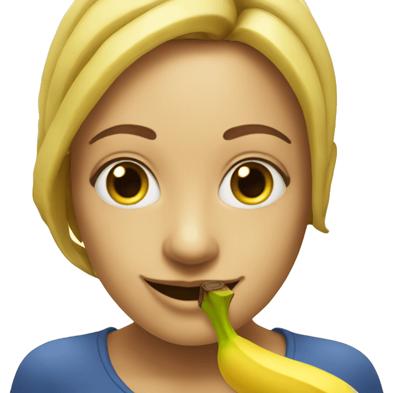 Banana with woman’s face emoji