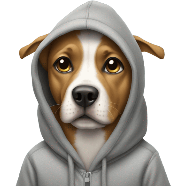 Dog wearing a hoodie  emoji