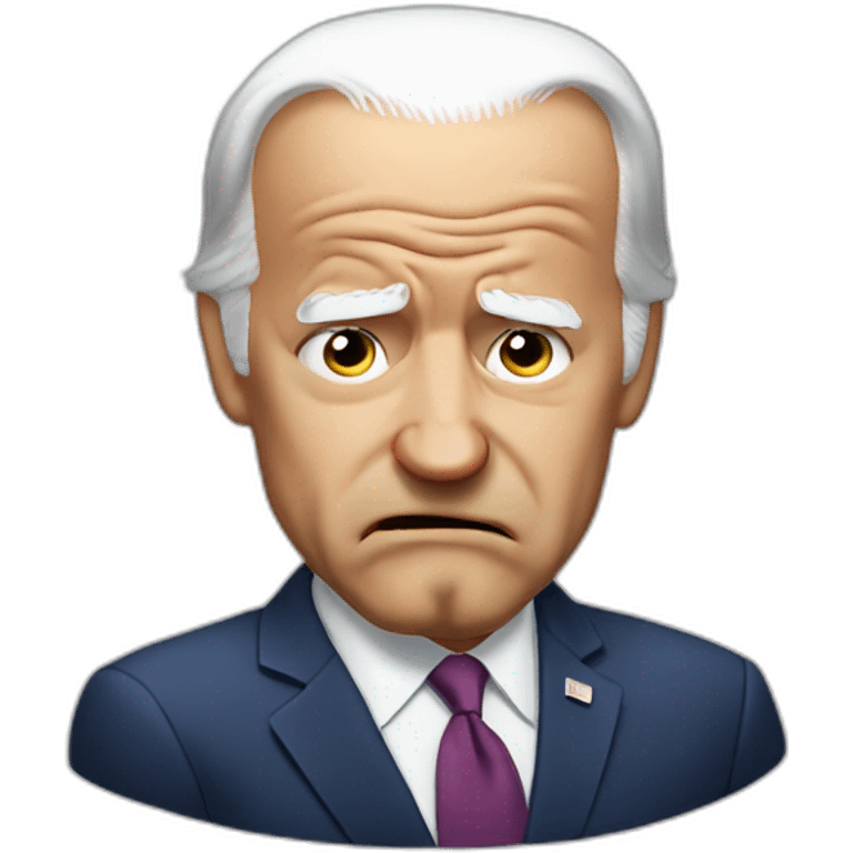 Joe biden very angry and sad emoji