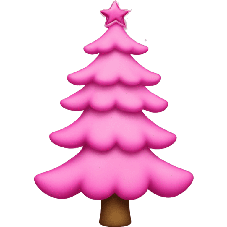 Girly pink Christmas tree emoji