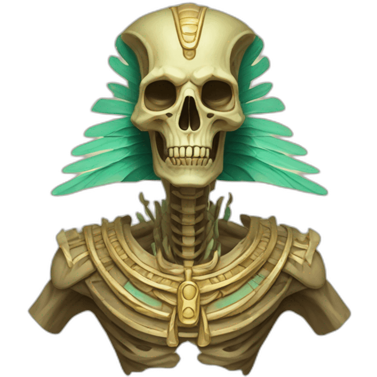 ancient Egyptian eldritch god of bird skeleton emoji