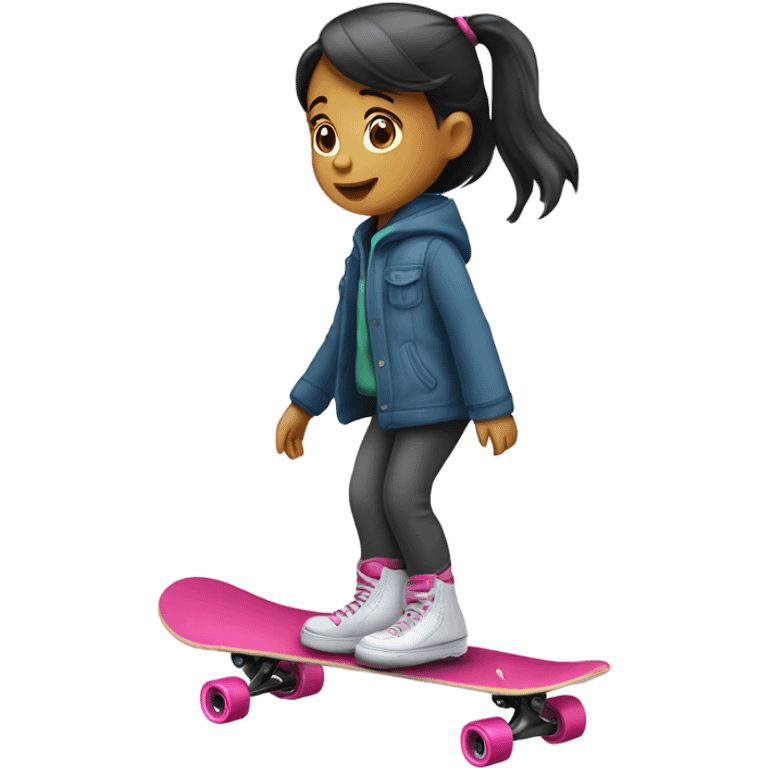 Niña en patineta  emoji