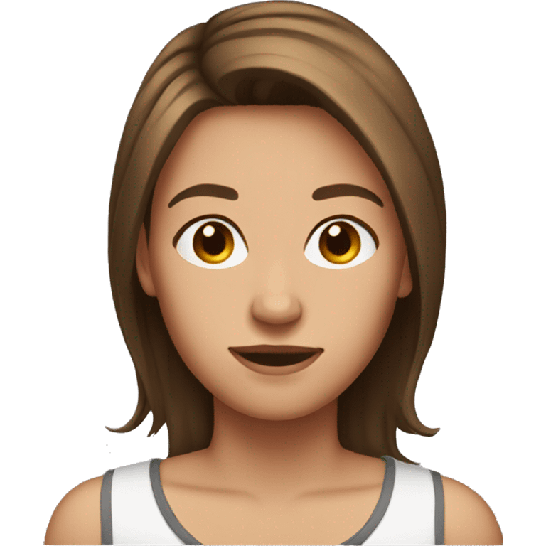 Teenager brown hair short  emoji