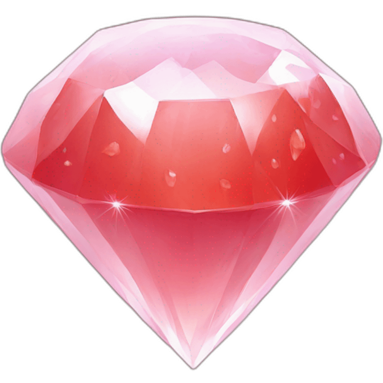 Strawberry diamond emoji