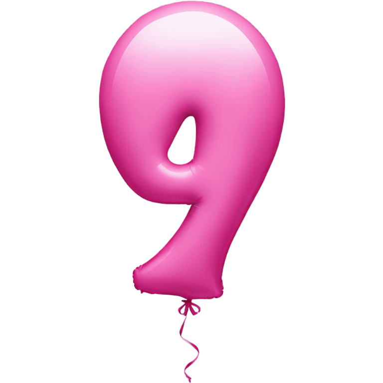 Pink balloon shaped in a number 4 emoji