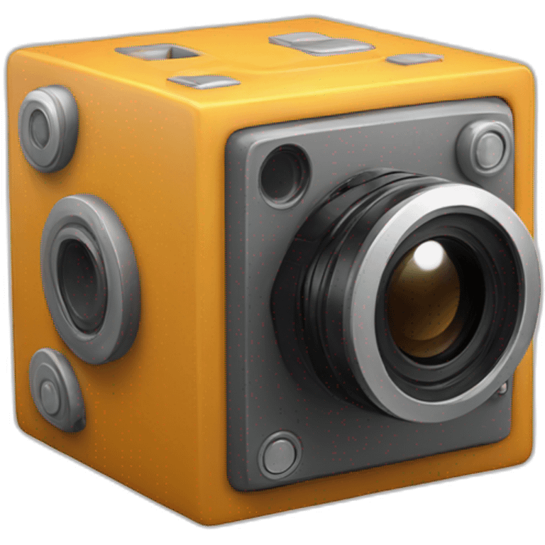 camera dans un cube emoji