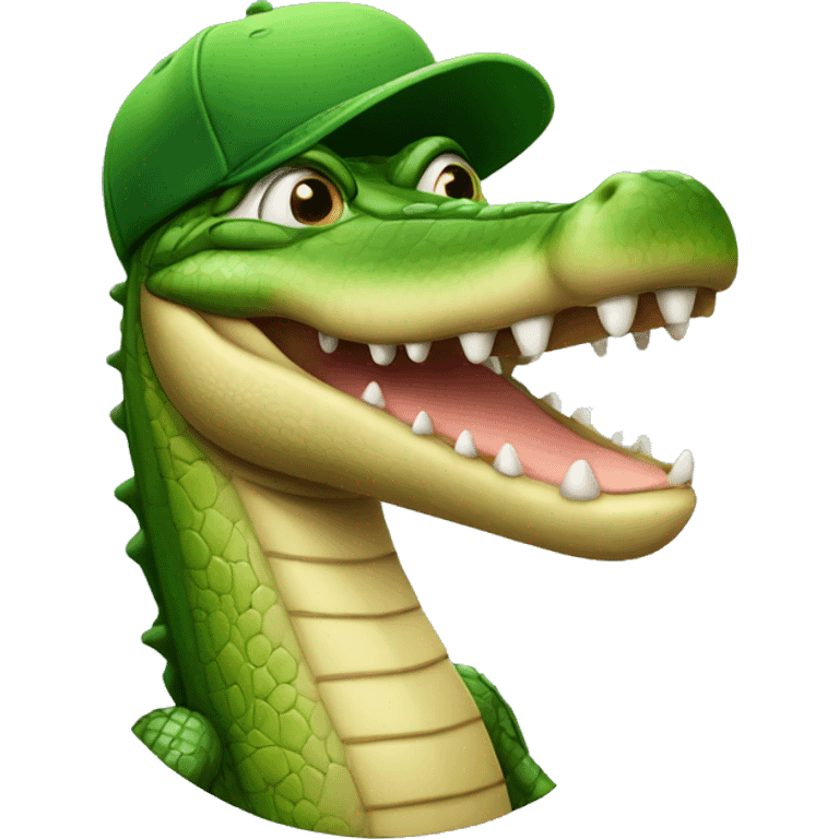 Crocodile with a cap emoji