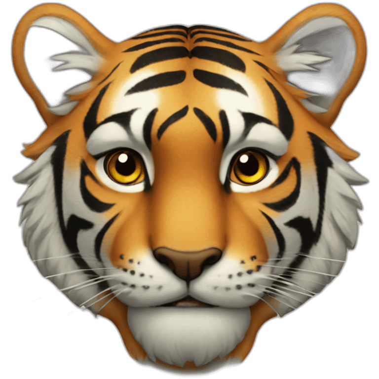 Half tiger, half wood emoji