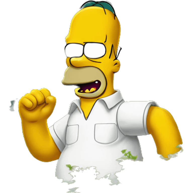 Homer Simpson Backs Into the Bushes emoji