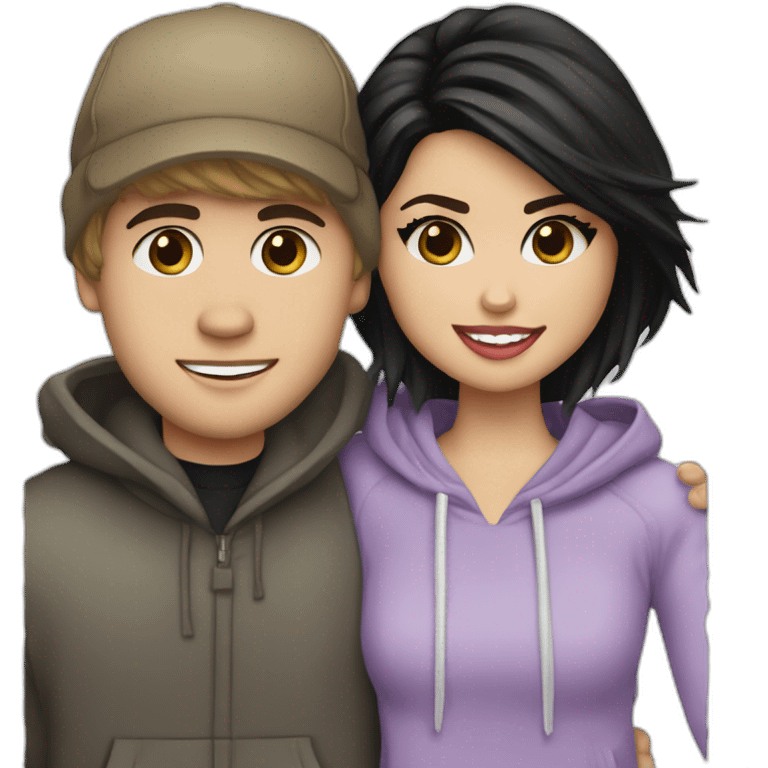 Justin bieber and selena gomez emoji