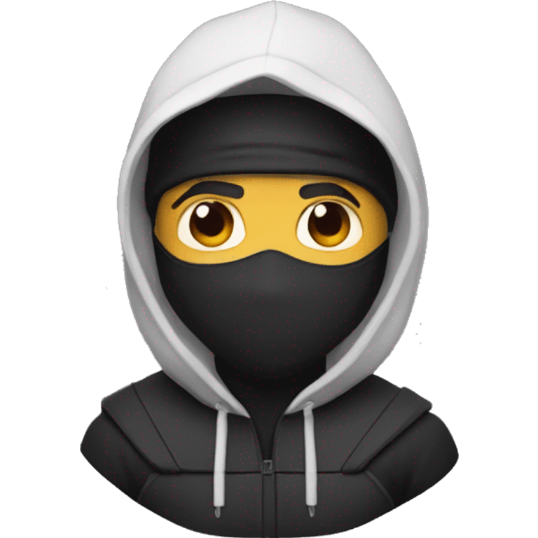 ninja in hood and airpods max emoji