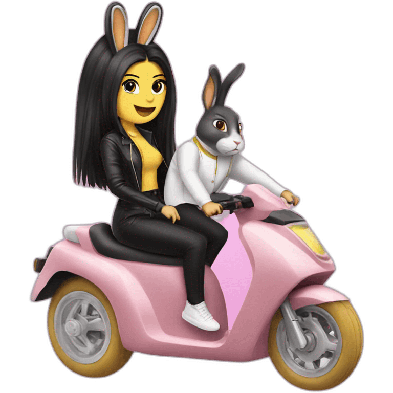 Bad bunny riding Kendall Jenner emoji