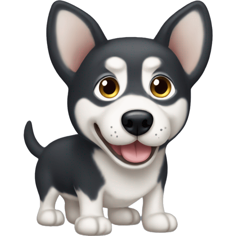 husky mixed wiener dog emoji