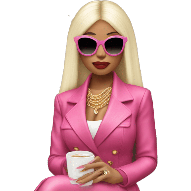 Nicki Minaj visiting a chic Tokyo café emoji