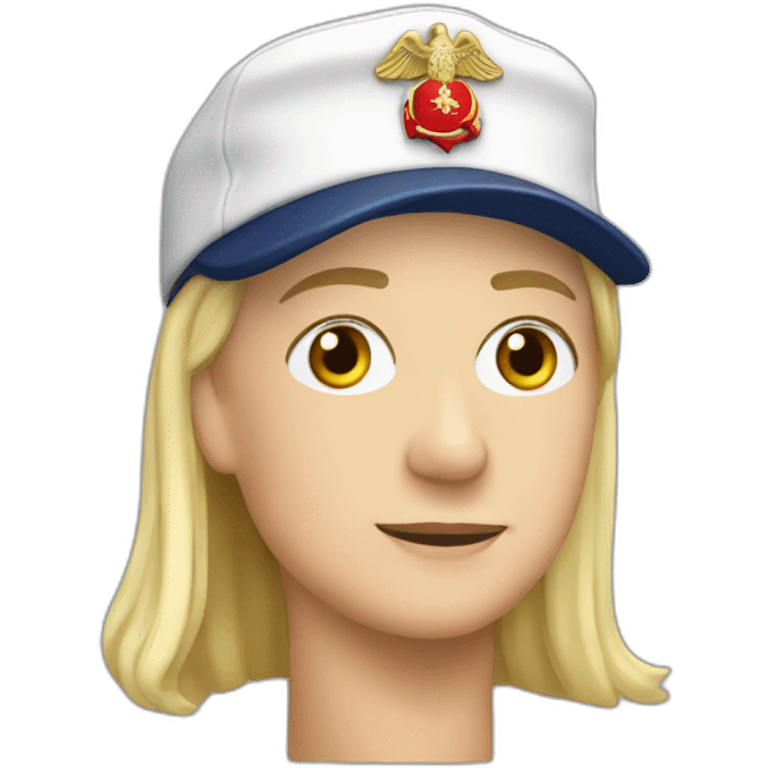 marine lepen with a cap emoji