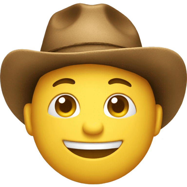 emoji face smile with country hat emoji