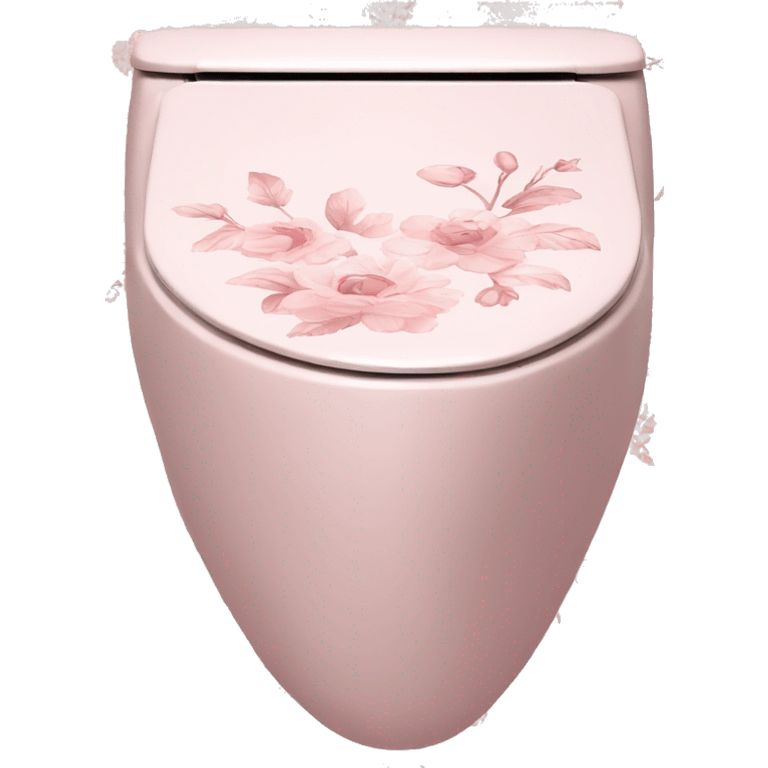 Light pink floral toilet seat  emoji