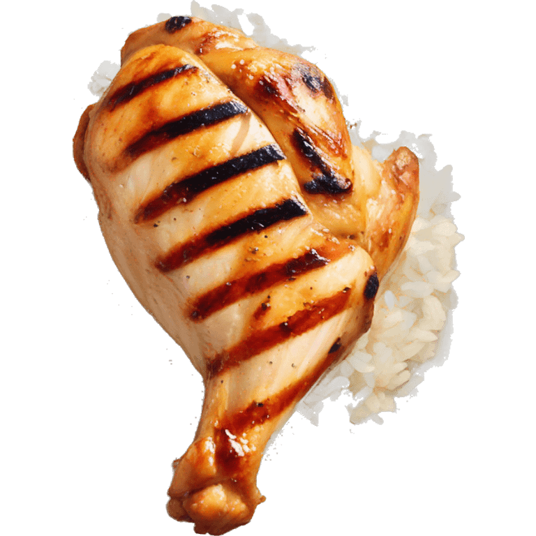 Grilled chicken with rice emoji