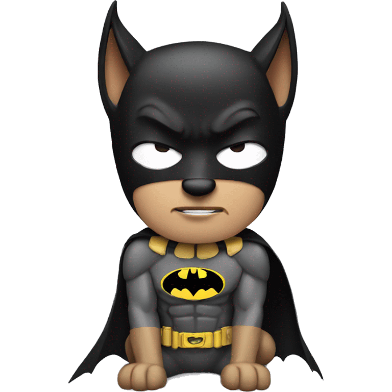 Batman with dog emoji