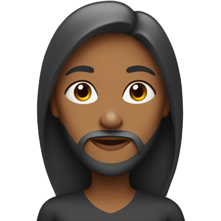 Women with a beard emoji