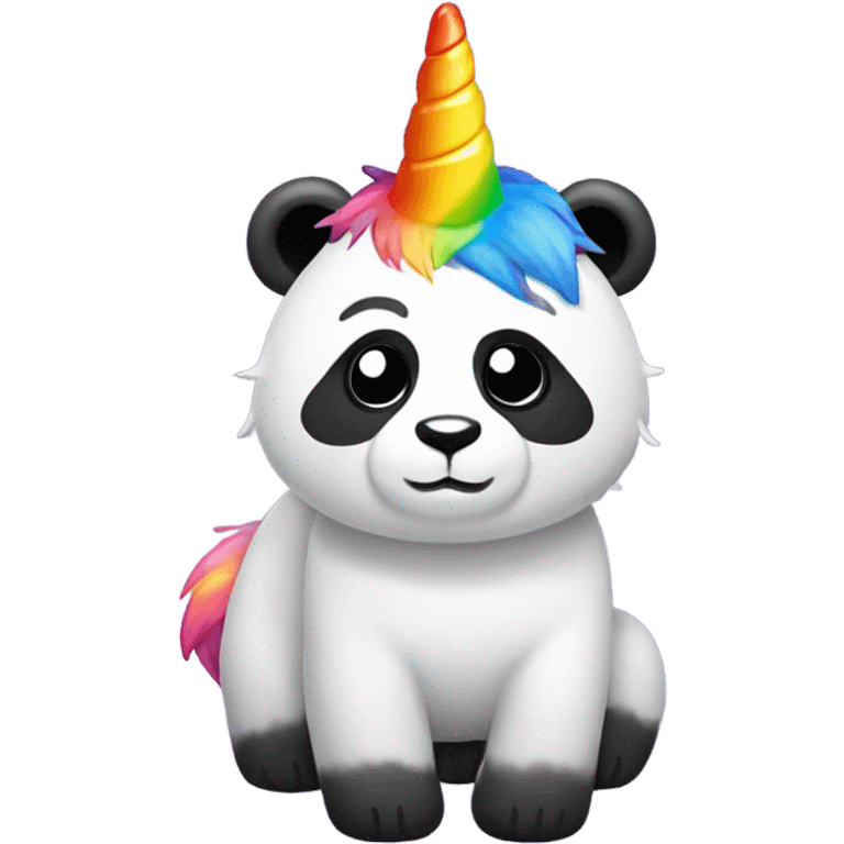 Panda with unicorn emoji