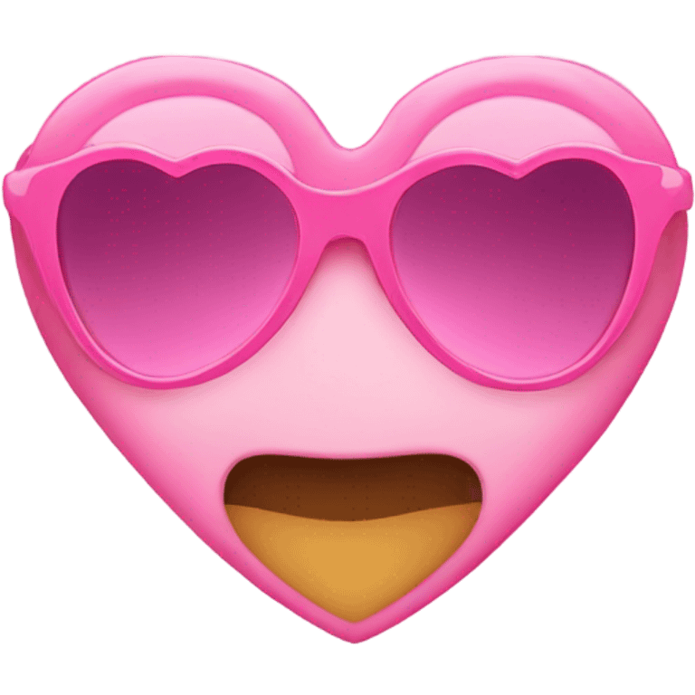 pink sunglasses heart shaped  emoji