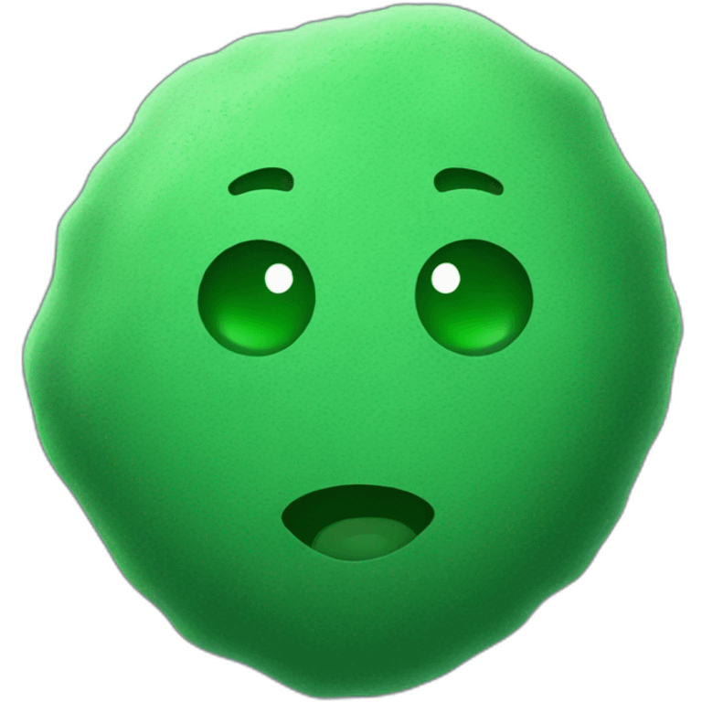 green rock covered with green dust emoji